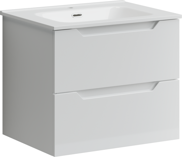 Тумба под раковину Sancos Norma 2.0 59 см белый глянец
