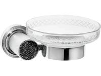 Мыльница Boheme Royal Cristal Black подвесная, хром