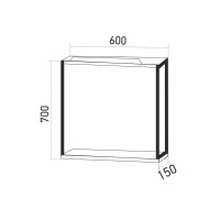 Зеркальный шкаф "БРУКЛИН" 60 Бетон с подсветкой ЛОФТ (ЛДСП) Зеркальный шкаф "БРУКЛИН" 60 Бетон с подсветкой ЛОФТ (ЛДСП)