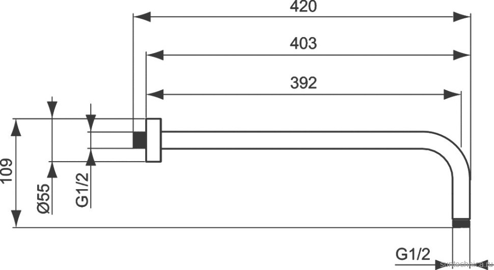 Комплект для ванной Ideal Standard Alpha BD003AA С ВНУТРЕННЕЙ ЧАСТЬЮ