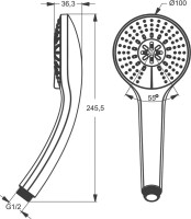 Комплект для ванной Ideal Standard Alpha BD003AA С ВНУТРЕННЕЙ ЧАСТЬЮ