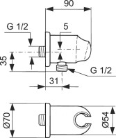 Комплект для ванной Ideal Standard Alpha BD003AA С ВНУТРЕННЕЙ ЧАСТЬЮ