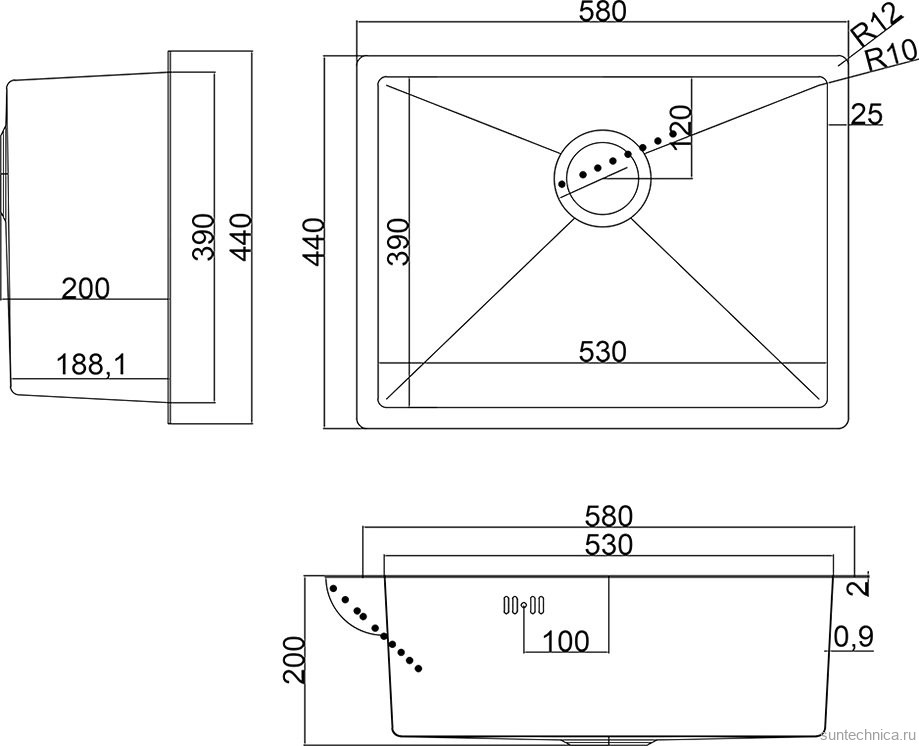 Мойка кухонная Steel Hammer SH 5844 сталь