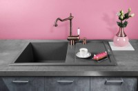 Комплект Мойка Omoikiri Sumi 79 платина + Измельчитель Nagare slim 1250-AZ azur blue