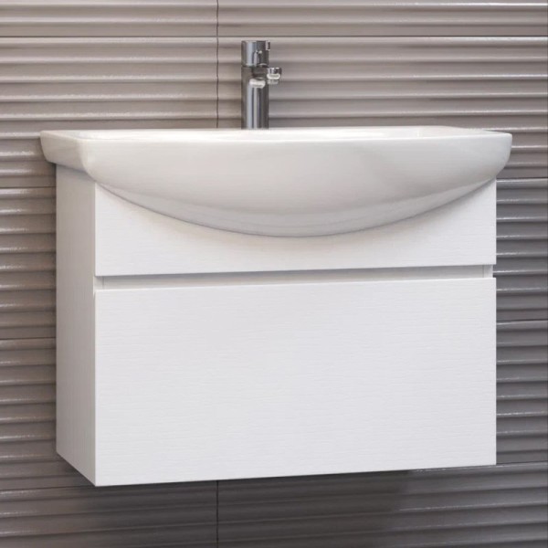 Тумба под раковину Vigo Wing 60 белая матовая, 1 ящик