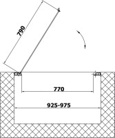 Душевая дверь в нишу Vegas Glass EP 95 05 05 профиль бронза, стекло бронза