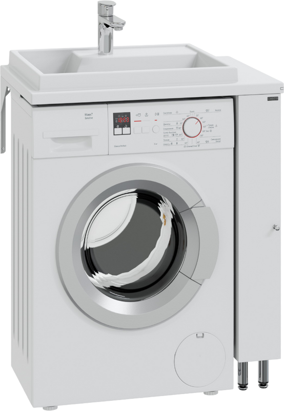 Тумба с раковиной СаНта Луна L 13 напольная, для стиральной машины