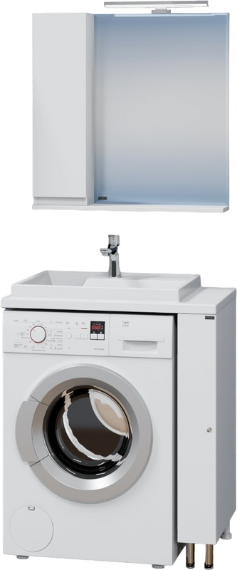 Тумба с раковиной СаНта Луна L 13 напольная, для стиральной машины