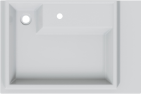 Тумба с раковиной СаНта Луна L 13 напольная, для стиральной машины