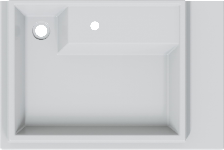 Тумба с раковиной СаНта Луна L 13 напольная, для стиральной машины