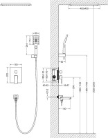 Душевой комплект Timo Selene SX-2039/03SM черный