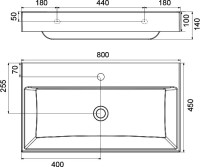 Тумба с раковиной Ravak Natural SD 80 глянцевая белая