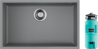Комплект Мойка Omoikiri Tedori 66-U-GR leningrad grey + Измельчитель Nagare slim 1250-AZ azur blue