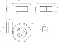 Мыльница Cezares Stylus SODS-BORO брашированное золото