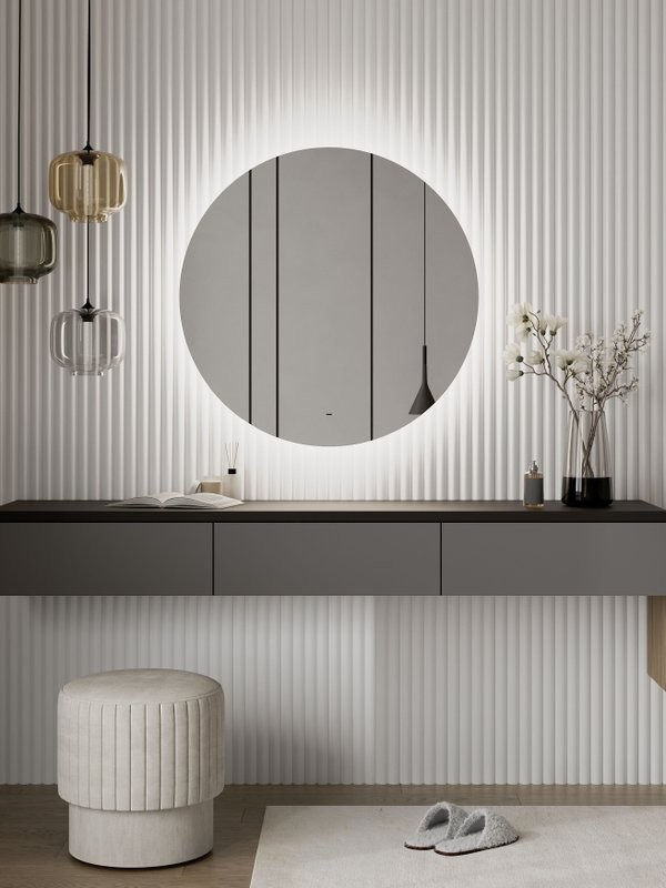 Зеркало круглое CONTINENT Ledh Ajour 100 см, сенсорное, с подсветкой