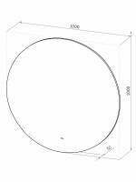 Зеркало круглое CONTINENT Ledh Ajour 100 см, сенсорное, с подсветкой