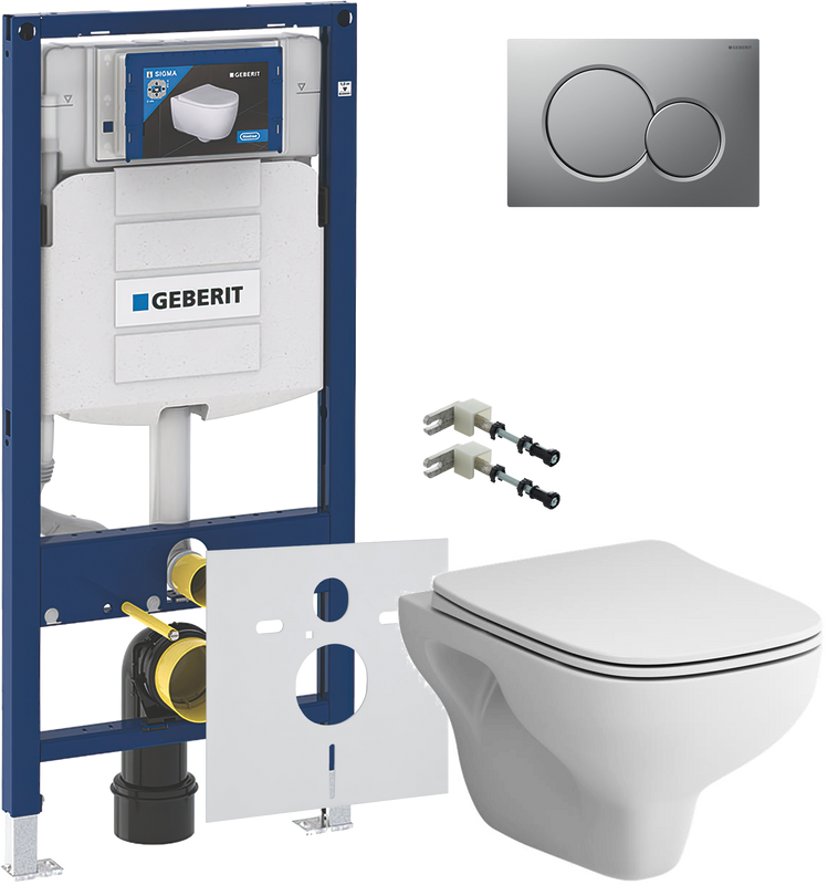 Комплект Унитаз подвесной AM.PM X-Joy S FlashClean C85A1702SC с микролифтом, белый + Крепления Geberit Duofix 111.815.00.1 к стене + Звукоизоляция + Инсталляция UP 320 111.300.00.5 + Кнопка Sigma 01 115.770.JQ.5 лакированная, матовый хром