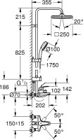 Душевая стойка Grohe Tempesta Cosmopolitan System 250 Cube 26693000
