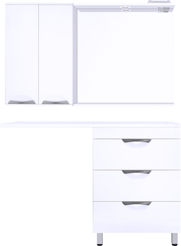 Мебель для ванной комнаты Style Line Жасмин 60 Люкс Plus белая, для стиральной машины R