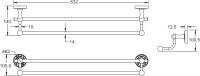 Полотенцедержатель Rose RG1027Q бронза