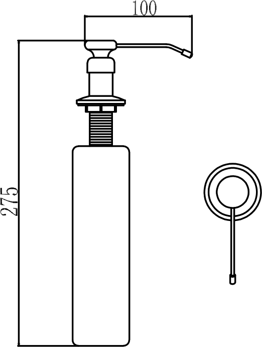 Дозатор для кухонной мойки Savol S-ZY003 хром