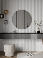 Зеркало круглое CONTINENT Ledh Ajour 90 см, сенсорное, с теплой подсветкой