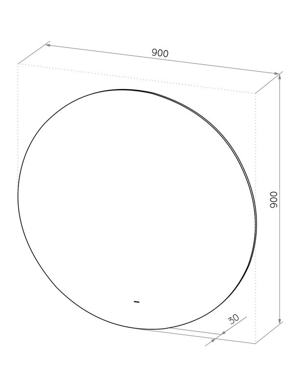 Зеркало круглое CONTINENT Ledh Ajour 90 см, сенсорное, с теплой подсветкой