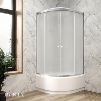 Душевая кабина Parly BETT821 80х80, с высоким поддоном, профиль матовый хром, стекло матовое