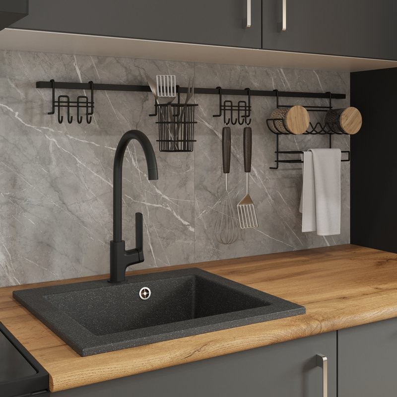 Мойка кухонная Domaci Болонья М-35-007 антрацит