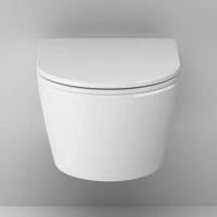 Комплект Унитаз подвесной AM.PM Func C8F1700SC безободковый, с микролифтом + Инсталляция TECE Base 9400413 4 в 1 с кнопкой смыва