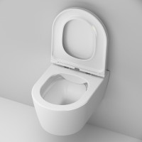 Комплект Унитаз подвесной AM.PM Func C8F1700SC безободковый, с микролифтом + Инсталляция TECE Base 9400413 4 в 1 с кнопкой смыва