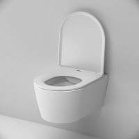 Комплект Унитаз подвесной AM.PM Func C8F1700SC безободковый, с микролифтом + Инсталляция TECE Base 9400413 4 в 1 с кнопкой смыва