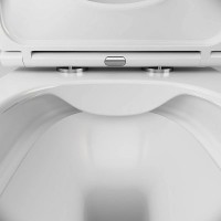 Комплект Унитаз подвесной AM.PM Func C8F1700SC безободковый, с микролифтом + Инсталляция TECE Base 9400413 4 в 1 с кнопкой смыва