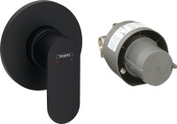 Встраиваемый смеситель для душа и ванны Hansgrohe Rebris S 72648670 С ВНУТРЕННЕЙ ЧАСТЬЮ, черный матовый