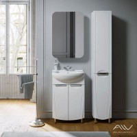 Тумба с раковиной Alavann Monaco 55 напольная, белая