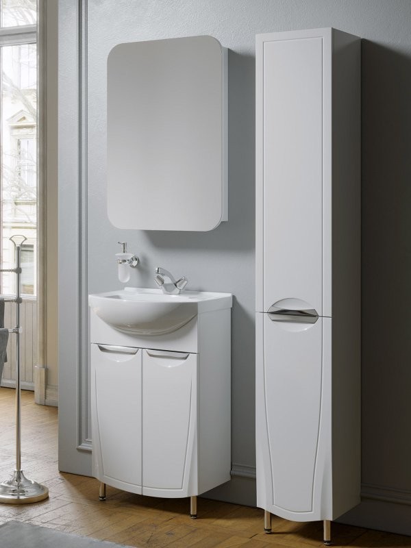 Тумба с раковиной Alavann Monaco 55 напольная, белая