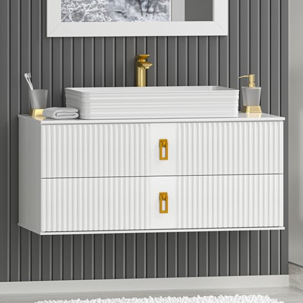 Тумба под раковину Brevita Sevilla 100 подвесная, белая