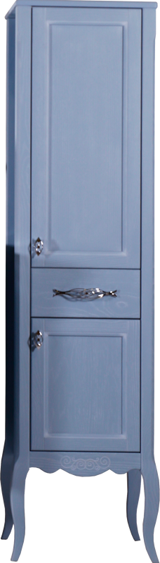 Шкаф пенал для ванной ASB-Woodline Модерн 40 рошфор, белая патина