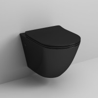 Комплект Унитаз подвесной Grossman GR-4411 black S безободковый + Звукоизоляция Geberit + Инсталляция Duofix Delta 458.163.21.1 с кнопкой смыва, хром