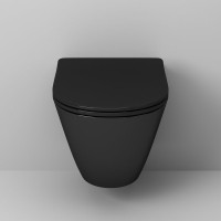 Комплект Унитаз подвесной Grossman GR-4411 black S безободковый + Звукоизоляция Geberit + Инсталляция Duofix Delta 458.163.21.1 с кнопкой смыва, хром