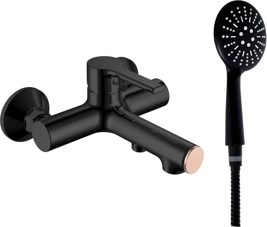 Смеситель для ванны с душем Haiba HB60652-7 черный