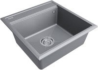 Комплект Мойка Paulmark Stepia 50 PM115051-GRM серый металлик + Измельчитель Bone Crusher BC 810-SL Slim Line