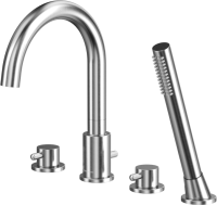 Смеситель на борт ванны WHITECROSS Y Y1232NIB С ВНУТРЕННЕЙ ЧАСТЬЮ, брашированный никель