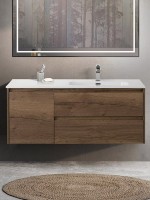 Тумба с раковиной BelBagno Kraft R, 120 2 ящика, дверца, rovere tabacco