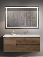 Тумба с раковиной BelBagno Kraft R, 120 2 ящика, дверца, rovere tabacco