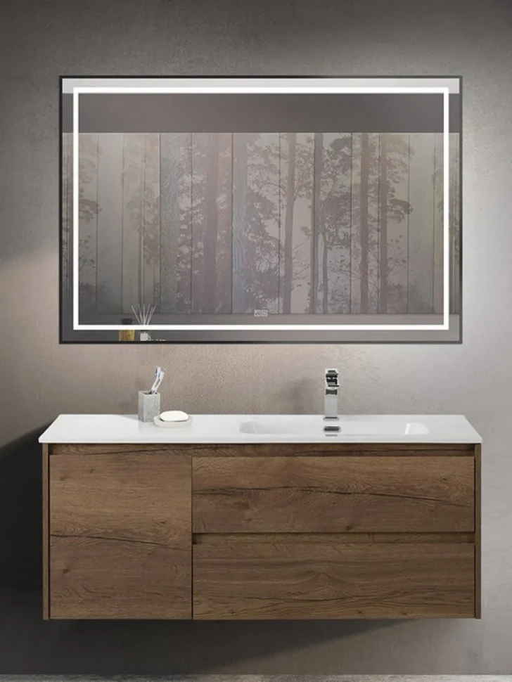 Тумба с раковиной BelBagno Kraft R, 120 2 ящика, дверца, rovere tabacco