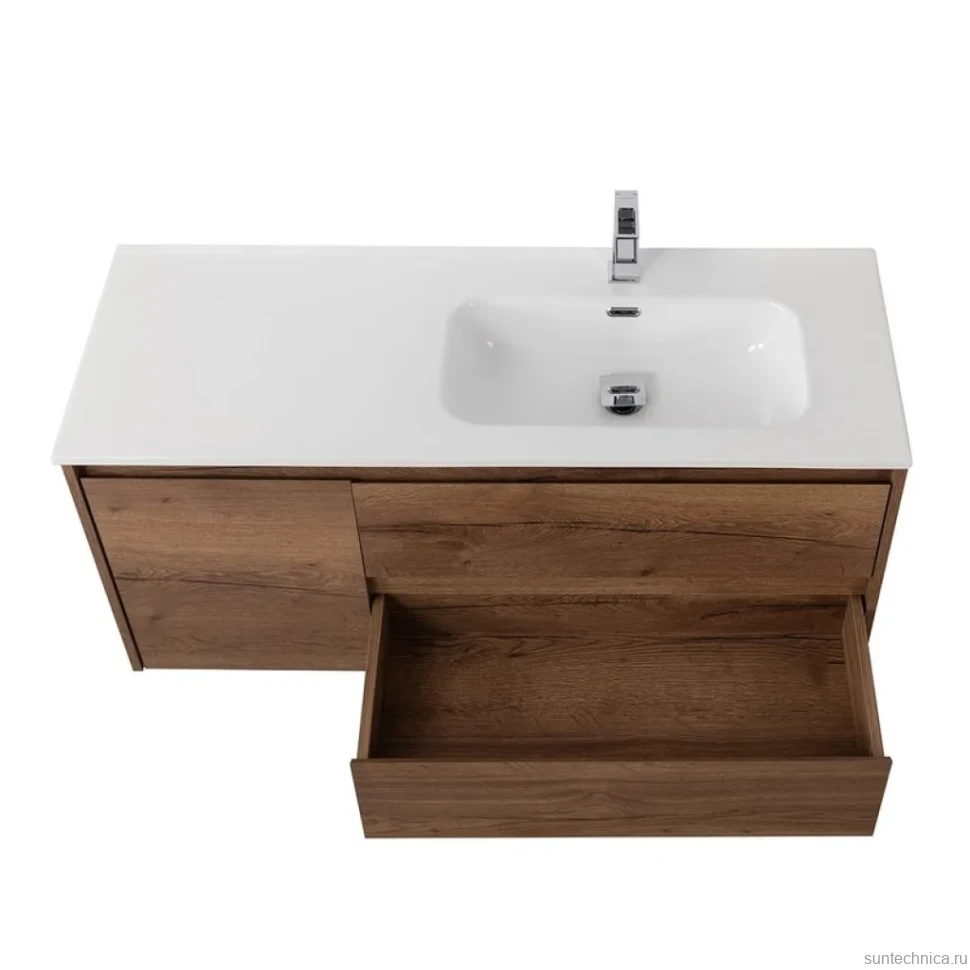 Тумба с раковиной BelBagno Kraft R, 120 2 ящика, дверца, rovere tabacco