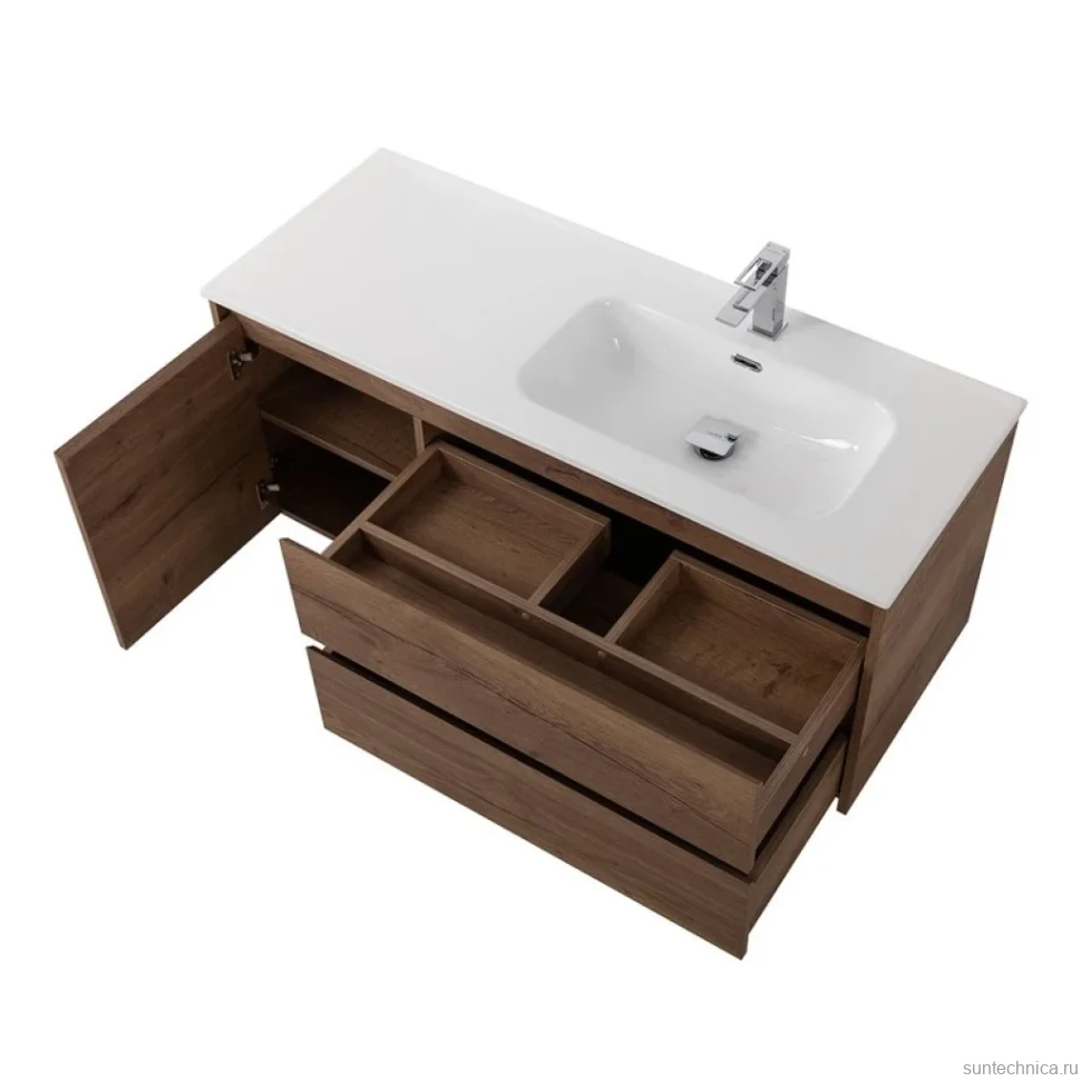 Тумба с раковиной BelBagno Kraft R, 120 2 ящика, дверца, rovere tabacco