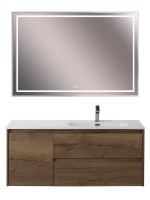 Тумба с раковиной BelBagno Kraft R, 120 2 ящика, дверца, rovere tabacco