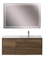 Тумба с раковиной BelBagno Kraft R, 120 2 ящика, дверца, rovere tabacco